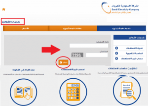 How to find out the account number of the electric meter in the Kingdom of Saudi Arabia
